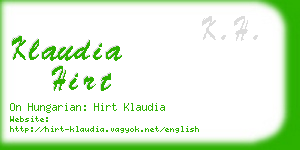 klaudia hirt business card